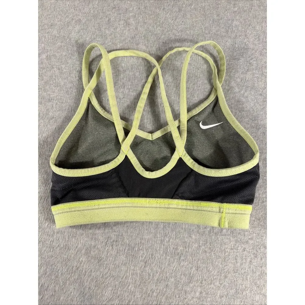 Nike Sports Bra XS, Grey And Lime Green